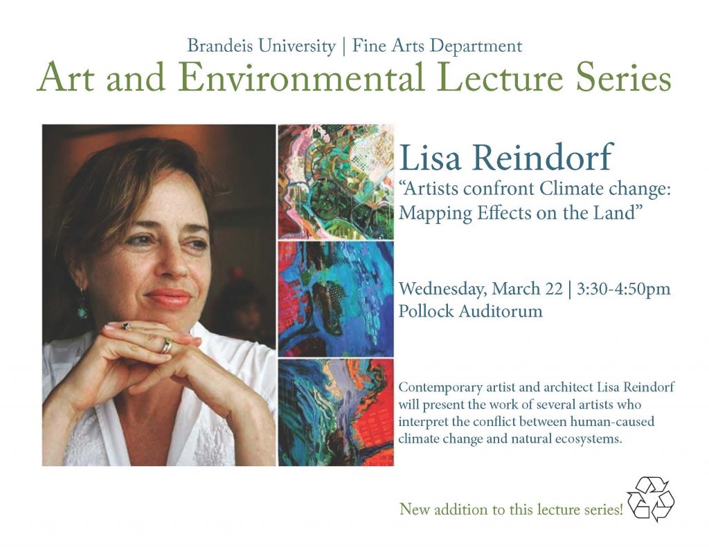 A poster with an image of a woman and the text " lisa reindorf."