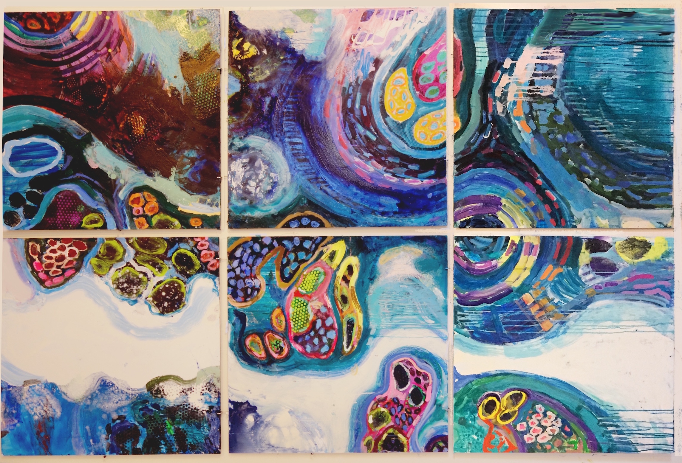 Photo of toxic river painting